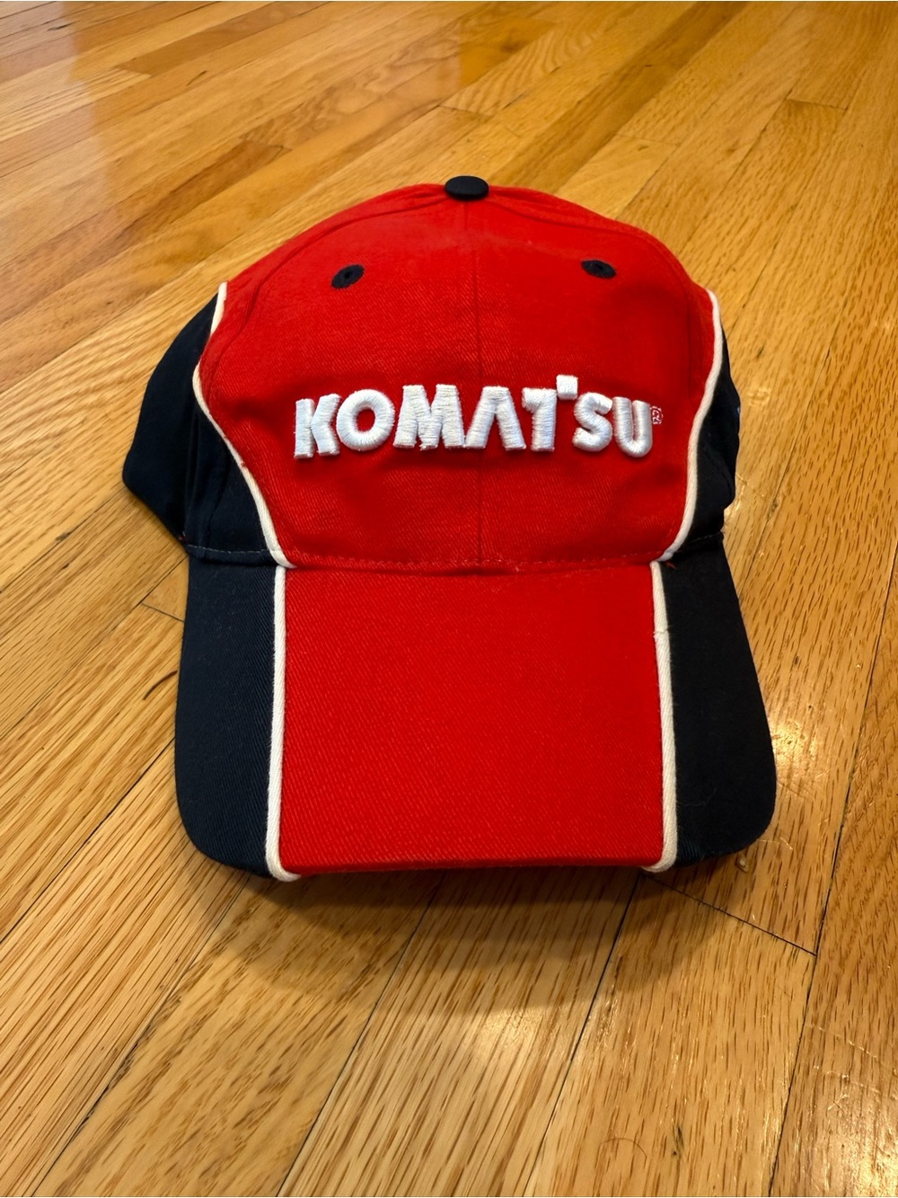 Komatsu Red and Black Embroidered Logo Racing Hat